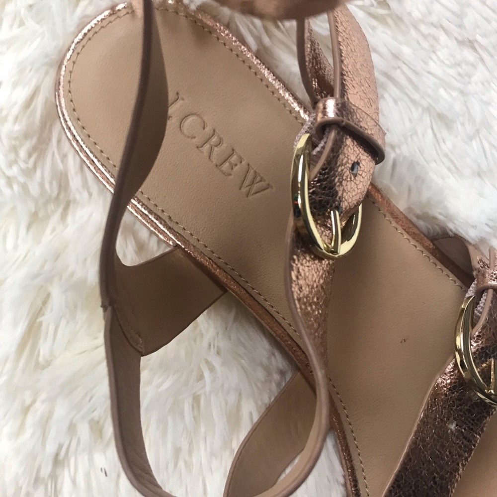 NWOB J. Crew Rose Gold Gladiator Sandals - Picture 4 of 8